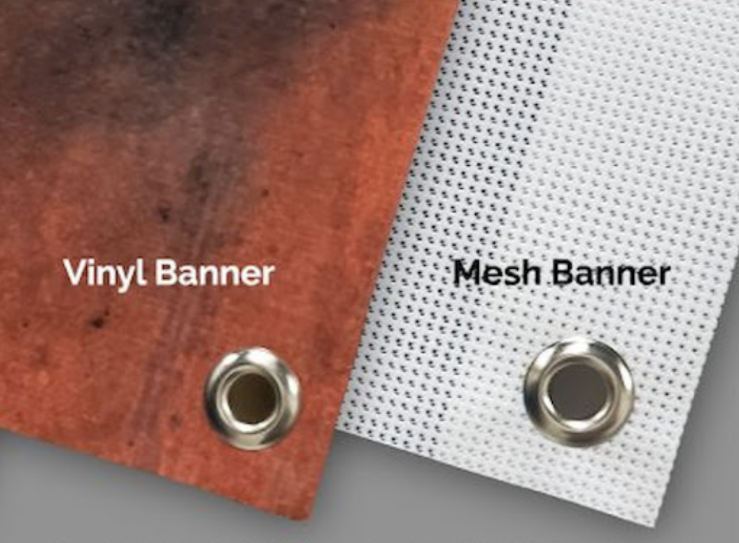 Banner frontlite vs. mesh banner