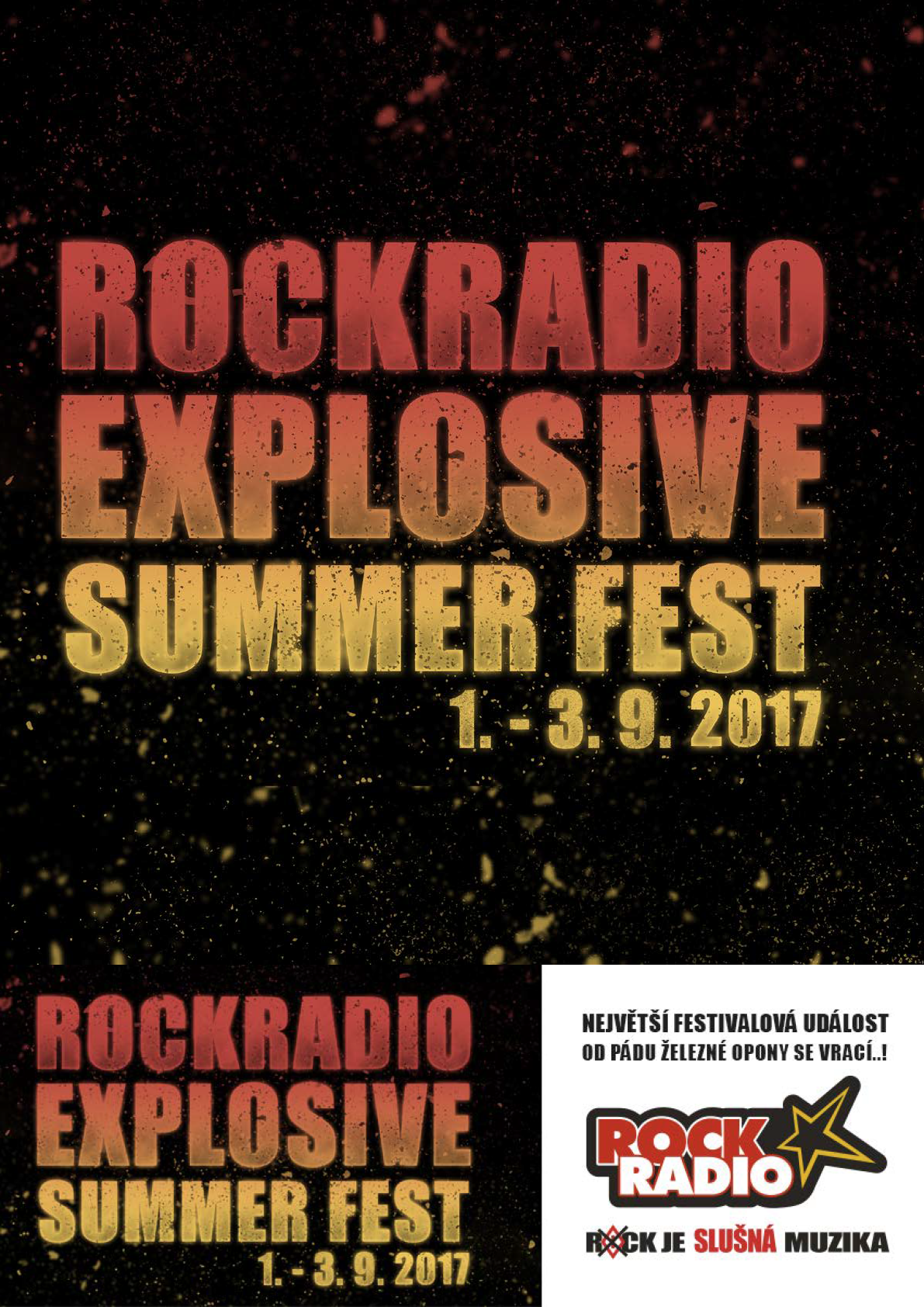 Grafický návrh plakátu Rock Radio
